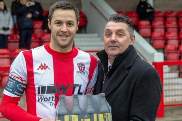 John Salmon, right, became Witton Albion chairman in 2018. Picture by Karl Brooks Photography