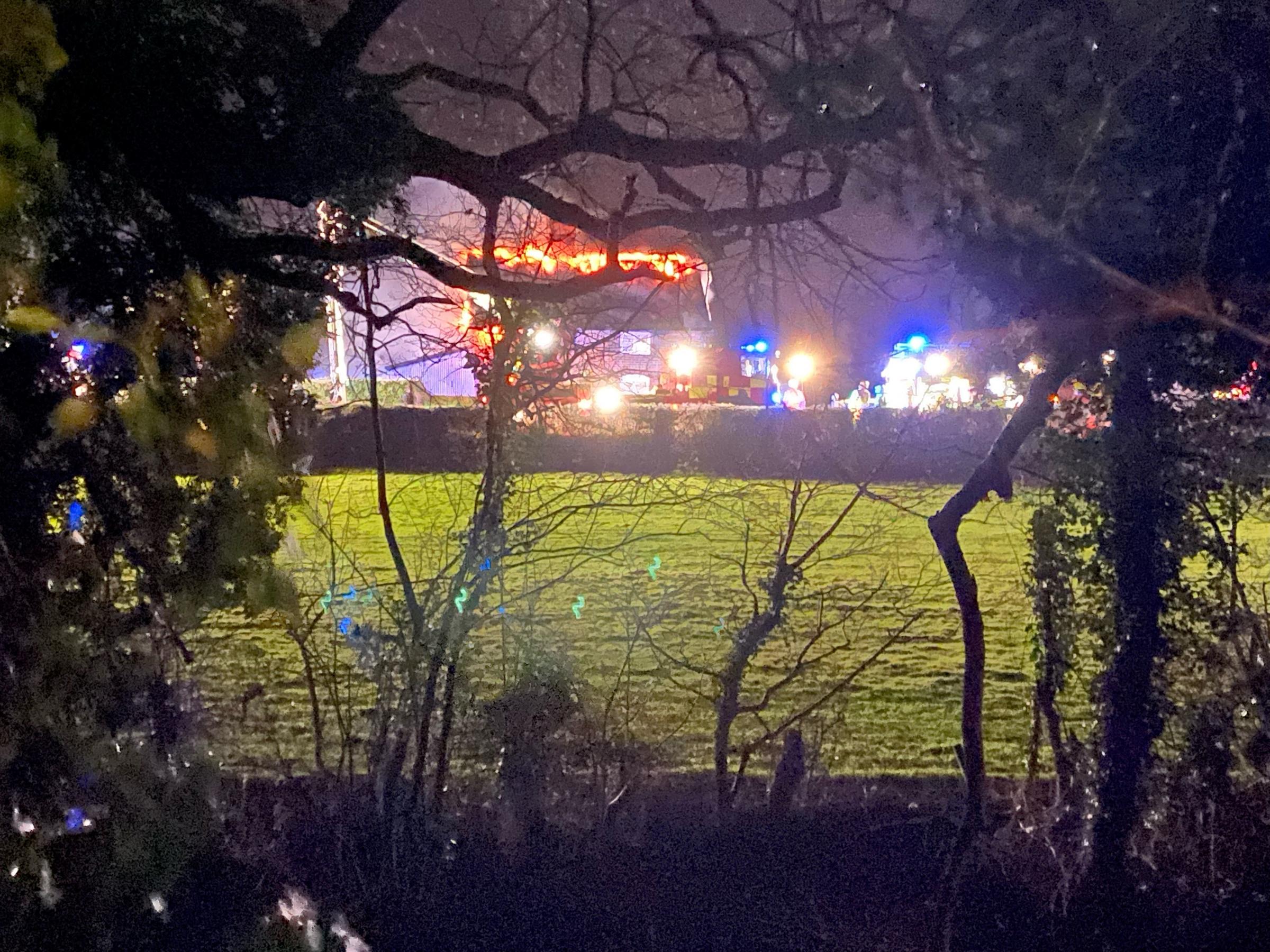 This picture of the fire was taken by Paul Williams from Budworth Road