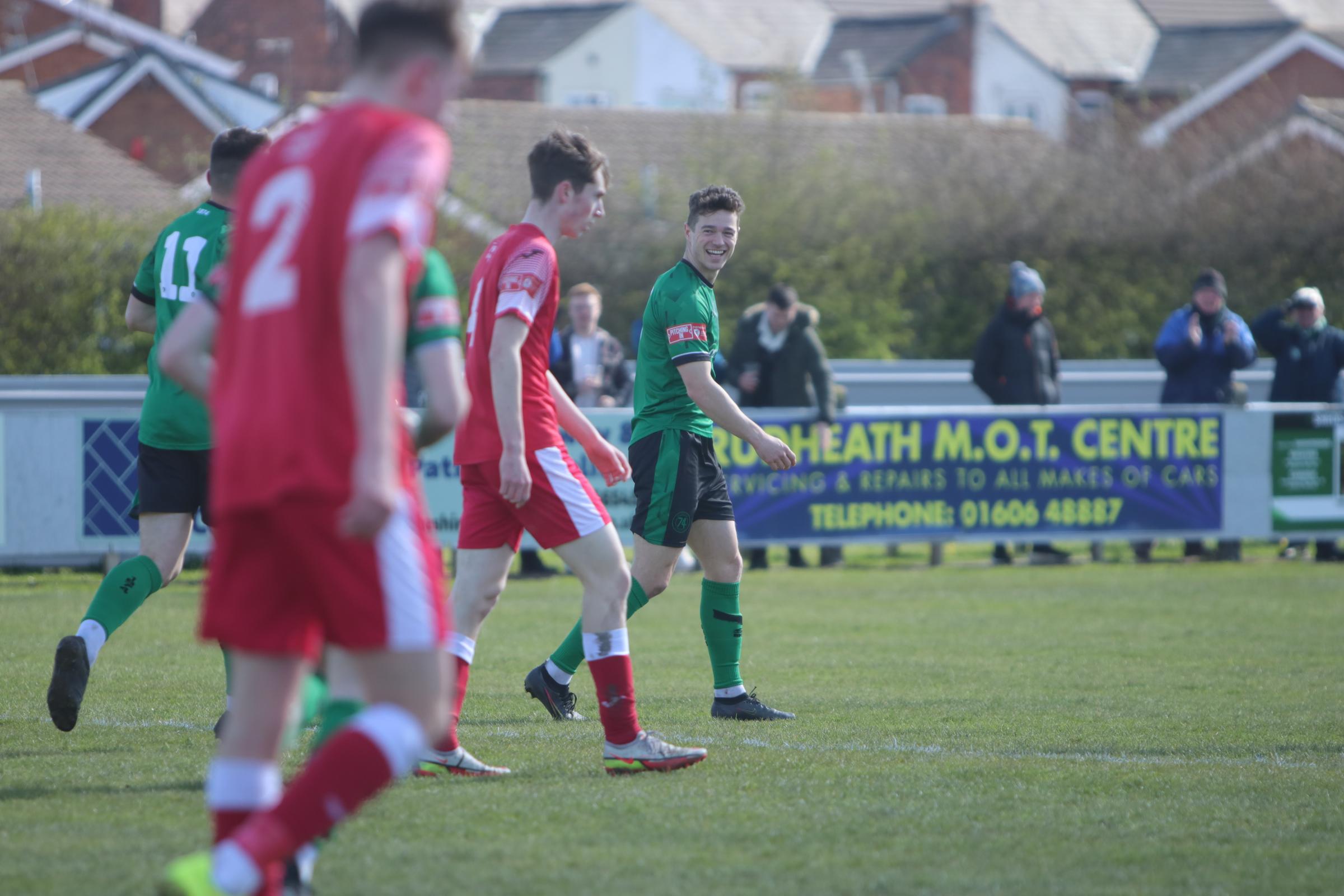 Mike Koral goal, 1874 Northwich 7 Market Drayton Town 0. Pictures: Xenia Simpson Photography