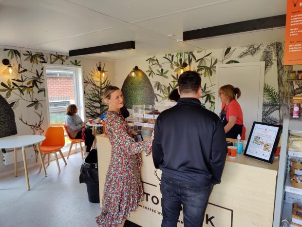 Northwich Guardian: Customers can sit down and relax in the new Booth Park coffee shop