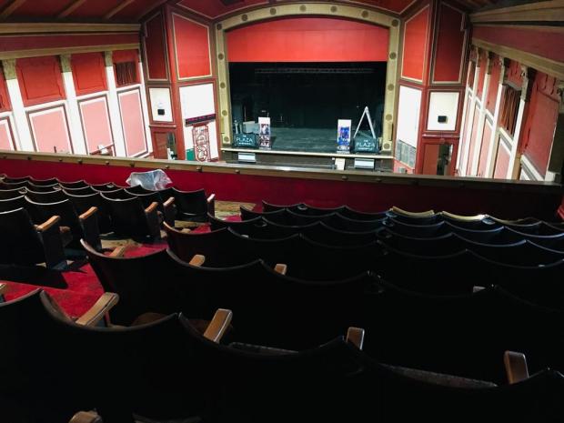 Northwich Guardian: The original cinema seats still in place on the balcony