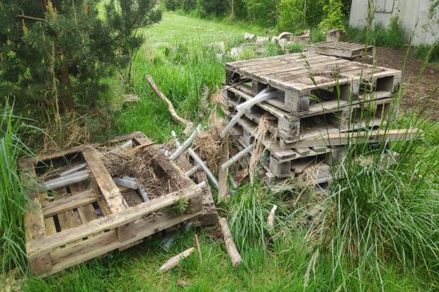 Vandals destroyed a Forest School at Penketh South Community Primary School