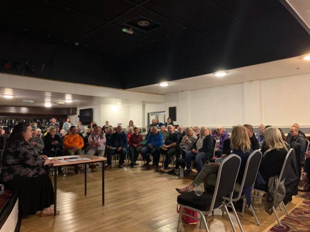 Northwich Guardian: A public meeting at Rudheath Social Club attracted around 150 people