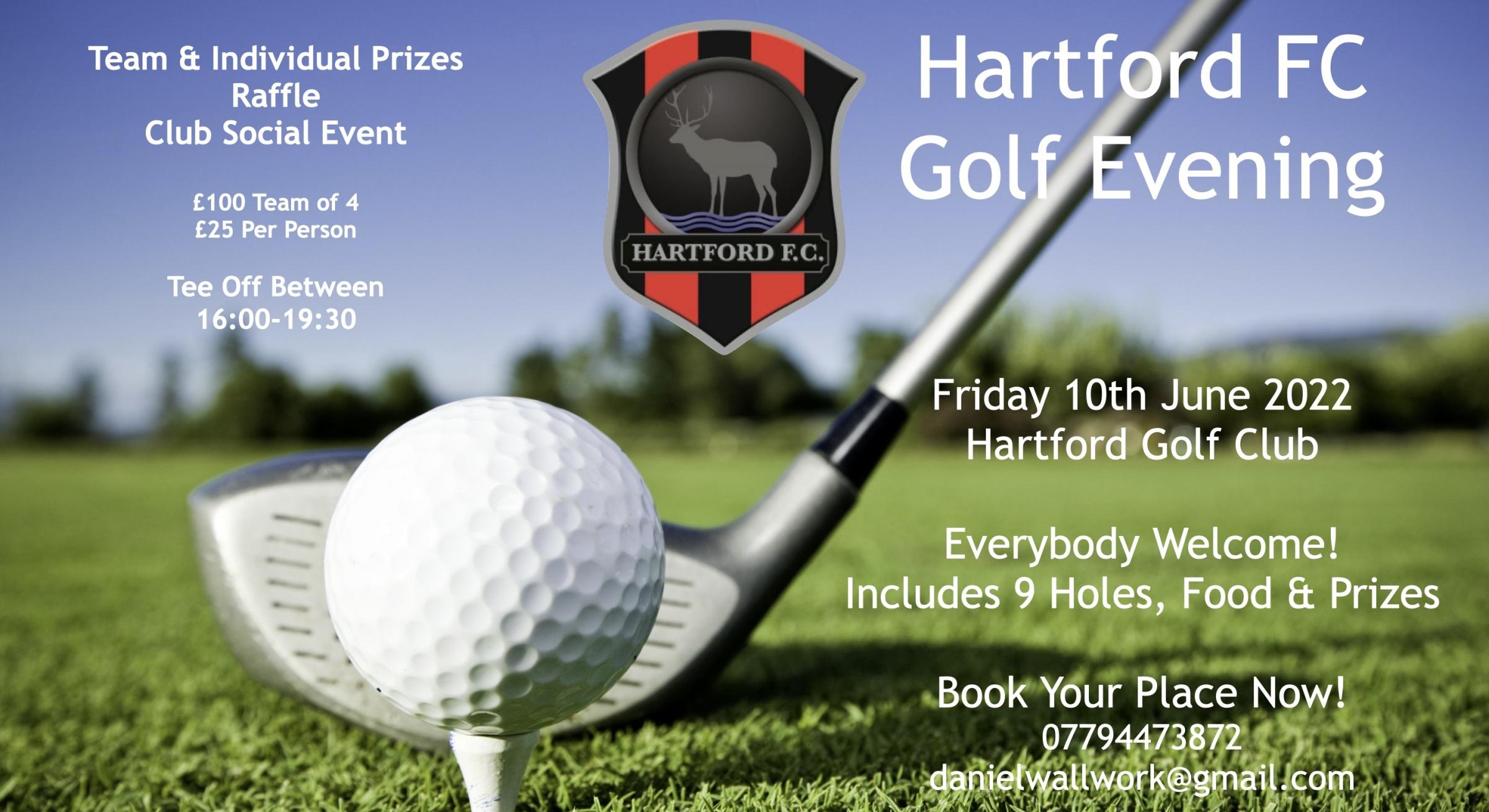Golf evening at Hartford Golf Club to raise funds for Hartford Football Club