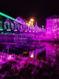 The Festival of Lights at the Swing Bridge, Northwich by Lisa Lacking