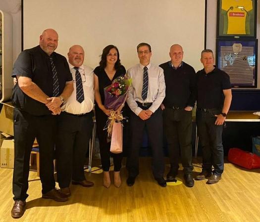 Northwich Guardian: Winnington Park Rugby Club coaches at the women's and girls' presentation night