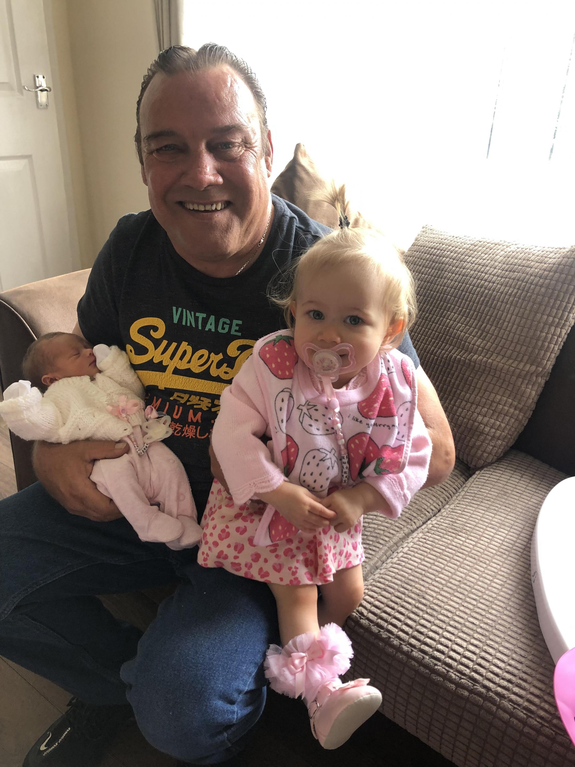 Northwich Guardian: Mikey Ray with his grandchildren
