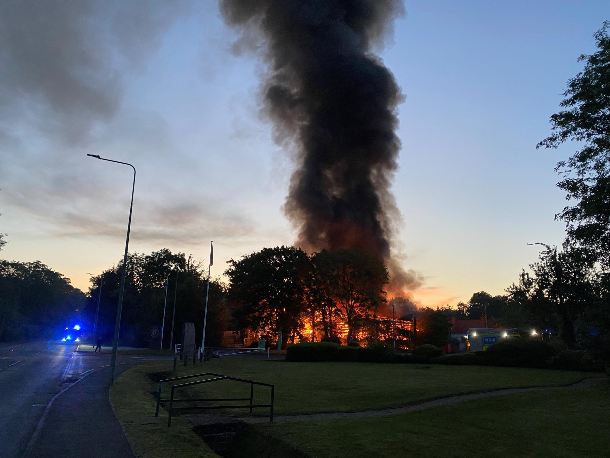 Pictures of the huge fire at Grosvenor Garden Centre on Tuesday, June 14. Picture: David Flood.