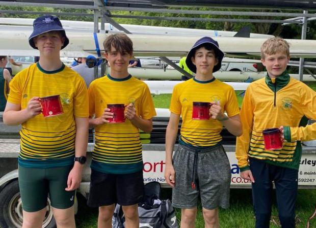 Northwich Guardian: Northwich Rowing Club's J14 boys quad