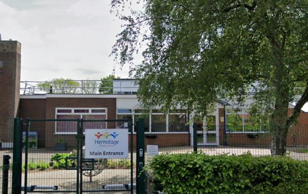 Northwich Guardian: Hermitage Primary School in Holmes Chapel. Google Maps image