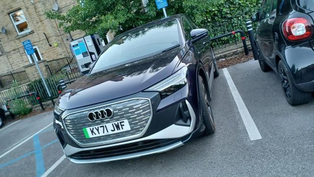 Northwich Guardian: Charging the e-tron, which seemed a quick and smooth process 