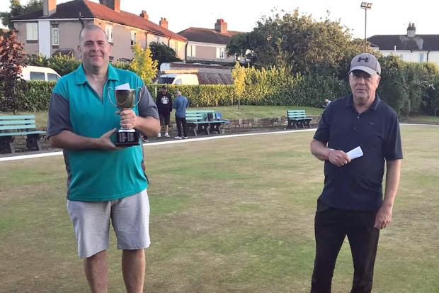 Andrew Poynton of Castle Sports won the Mid Cheshire League Challenge Cup trophy