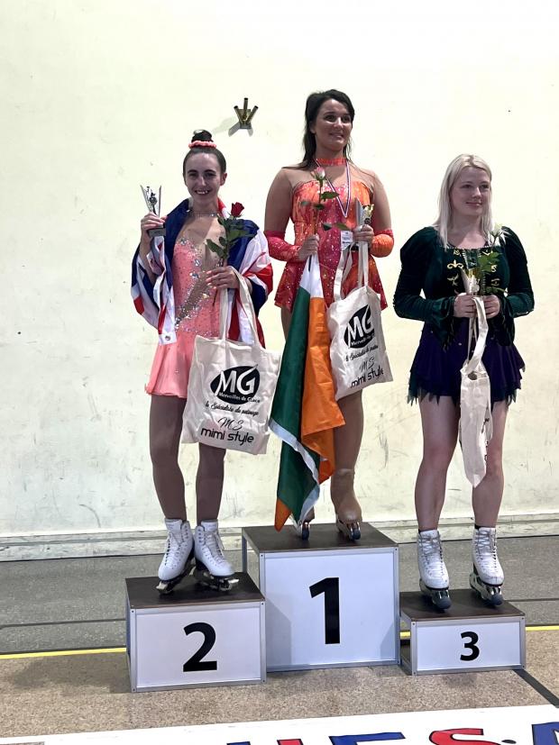 Northwich Guardian: Lucy Buckley on the podium