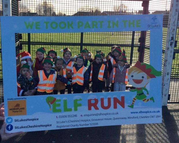 Northwich Guardian: Children did an elf run to raise funds for St Luke's Hospice