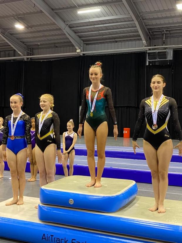 Northwich Guardian: Isabella Gorry, third from left on the podium