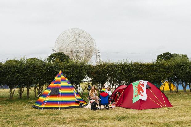 Northwich Guardian: The early arrivals grabbed the best camping spots with stunning views of the Lovell telescope