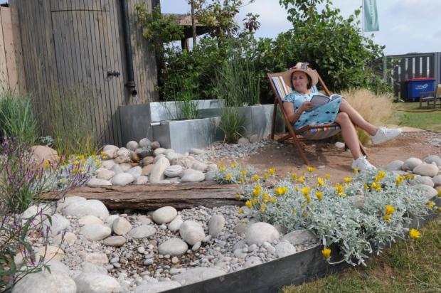 Northwich Guardian: Debbie Montgomery enjoys her beachside garden inspired by the west coast of the Wirral Peninsula