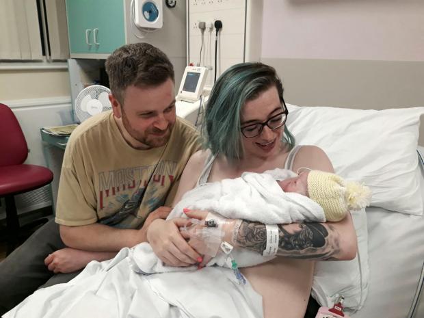 Northwich Guardian: Jodie and her husband Phil welcomed their beloved daughter Freya in June (Jodie Griffiths/SWNS)