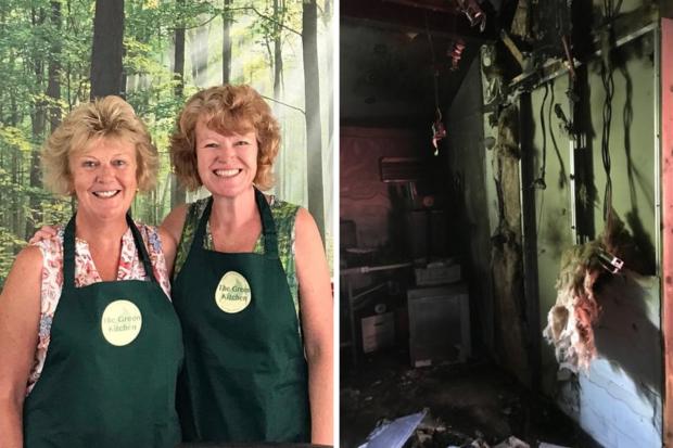 Sisters Lynn and Louise have been left heartbroken after the fire at their café in May