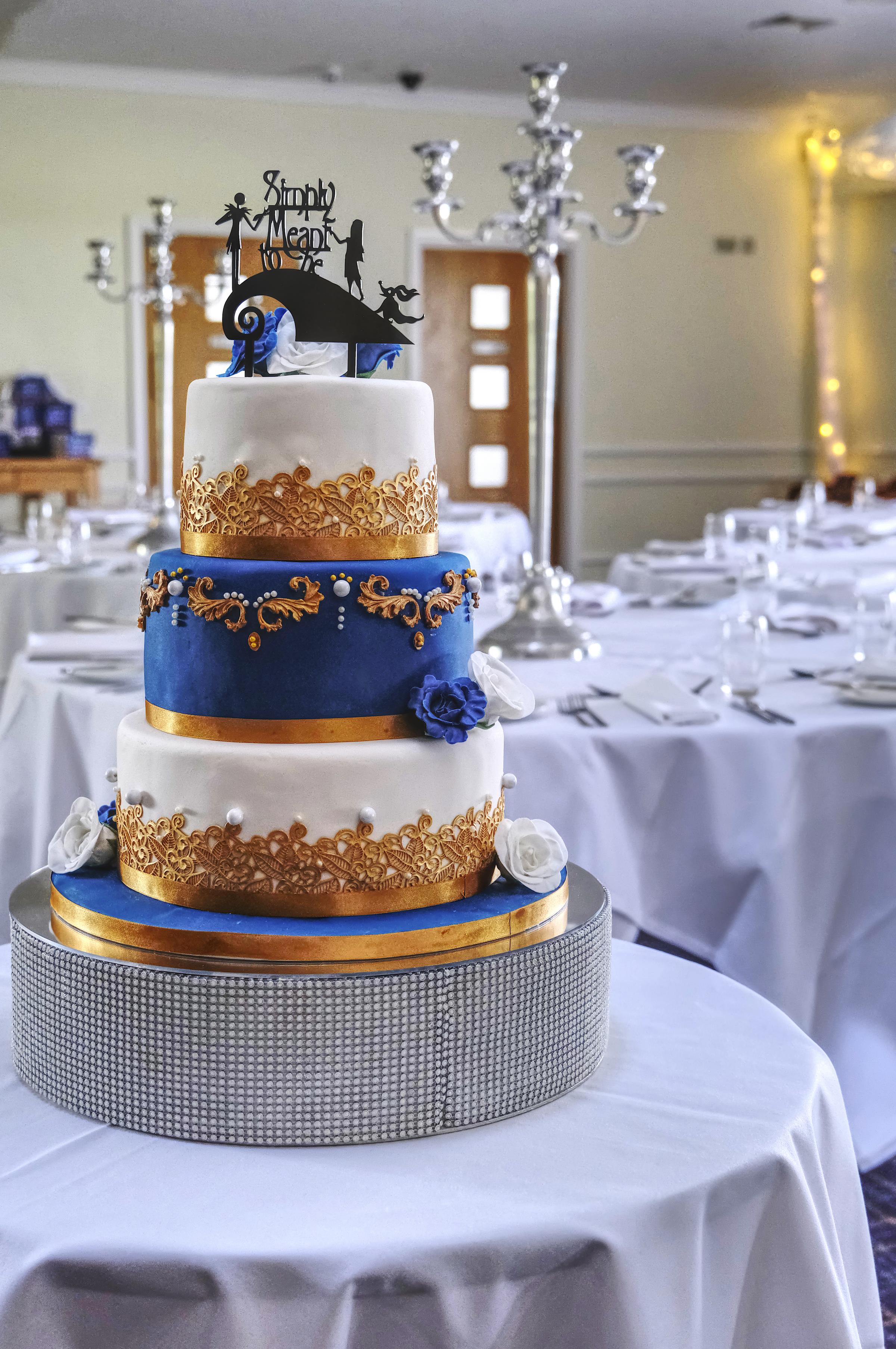 The Beauty and the Beast inspired wedding cake