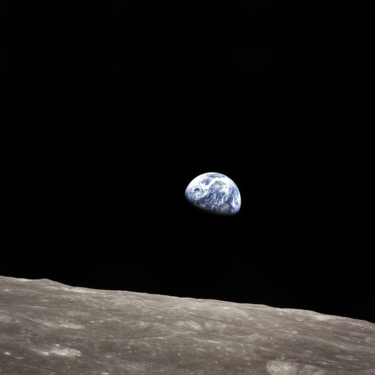 Earth taken from the surface of the Moon. Picture: NASA/JSU/ASU/Andy Saunders