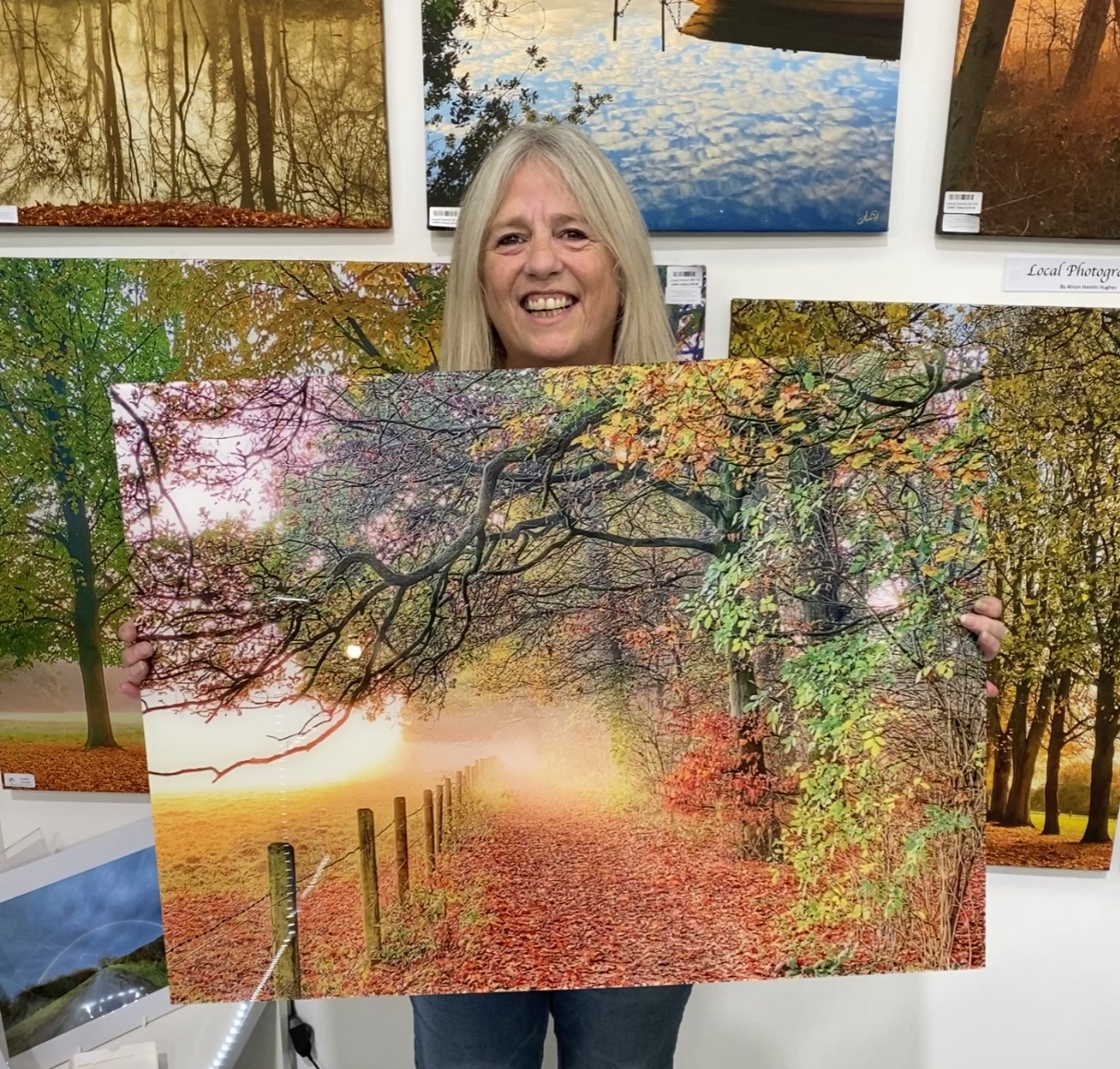 Alison with one of her photographs