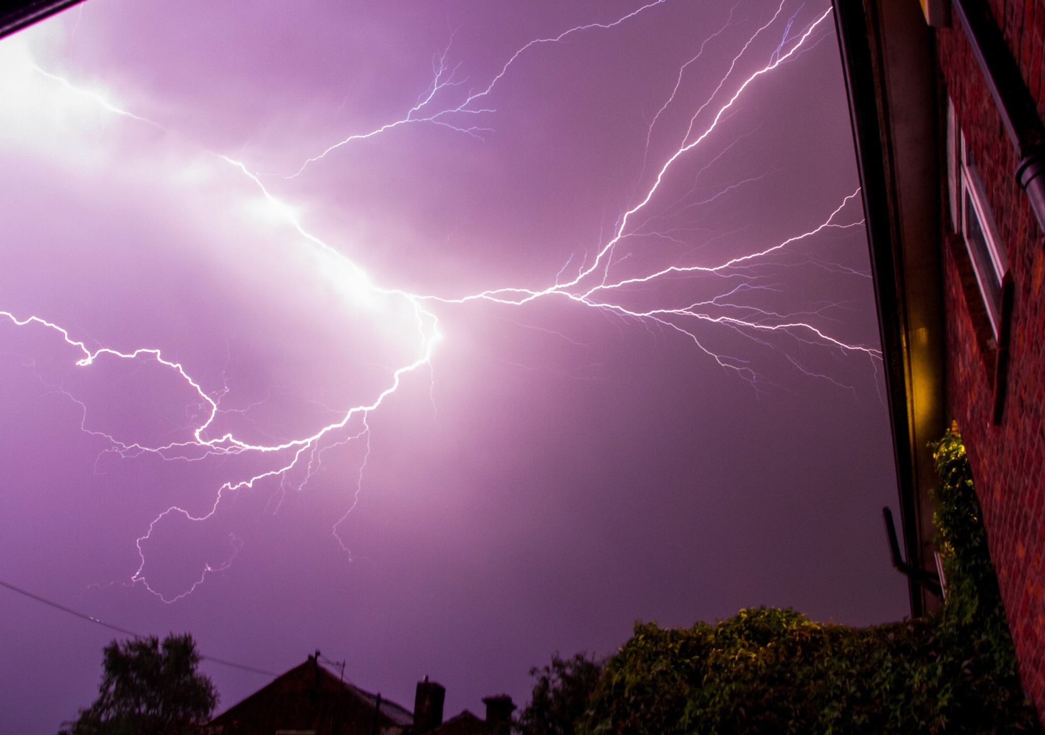 Lightning strikes in Moulton by Heather Wilde
