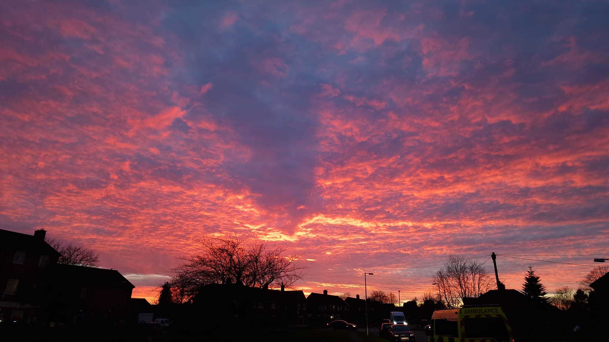 Sunset over Weaverham by Cathie Leather