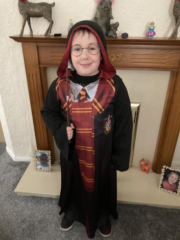 Ethan Sheldrick was Harry Potter for the day at Lostock Gralam Primary School