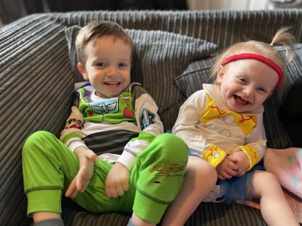 Sunrise Nursery Over and Pre School in Winsford welcomed Blake Hardman and his sister Aylah-Kelly as Buzz Lightyear and Jessie from Toy Story