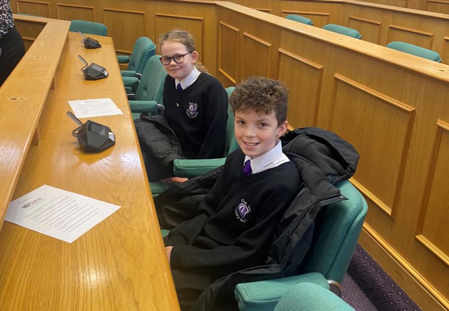 Winsford schoolchildren take charge and run the town council for a day 