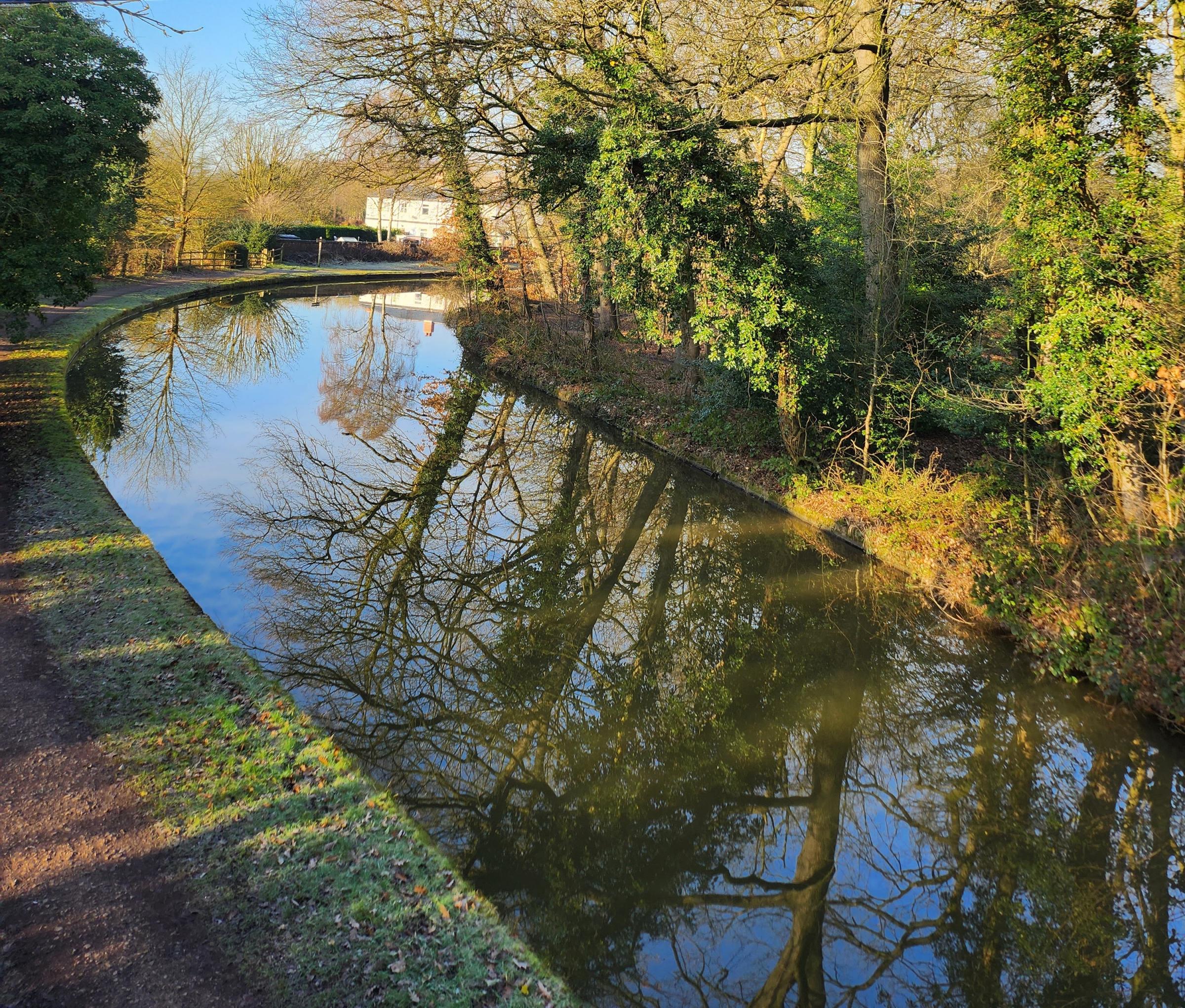 Reflection on the canal, Marbury Park