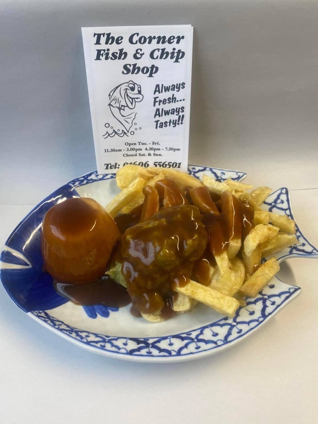 Pie, chips and gravy is a customer favourite