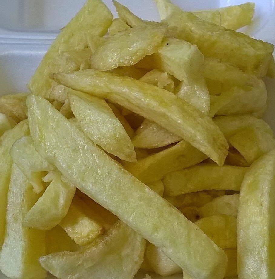 Freshly cooked chips from The Corner Fish and Chip Shop