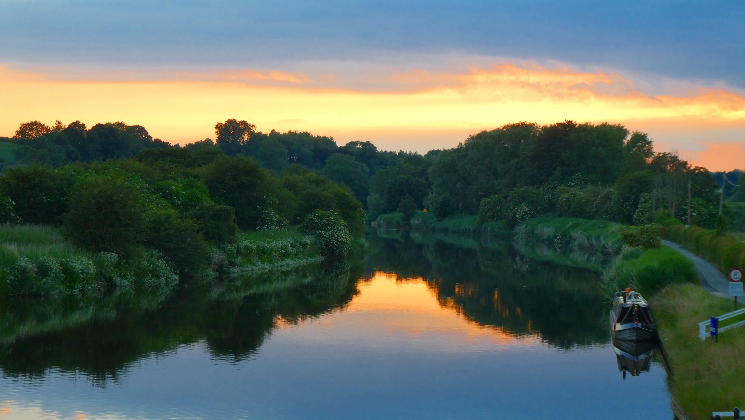 Sunset on the River Weaver at Action Bridge