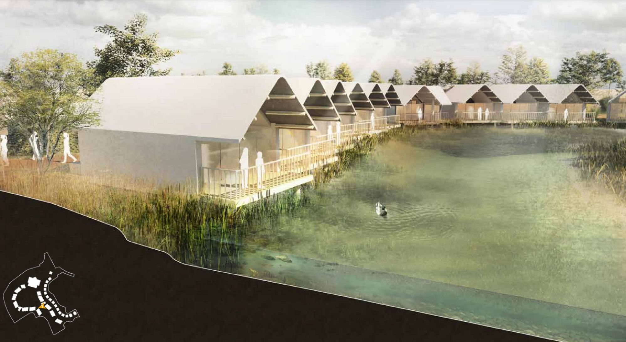What the proposed overnight lodges will look like at Chester Zoo. Source: Planning document.