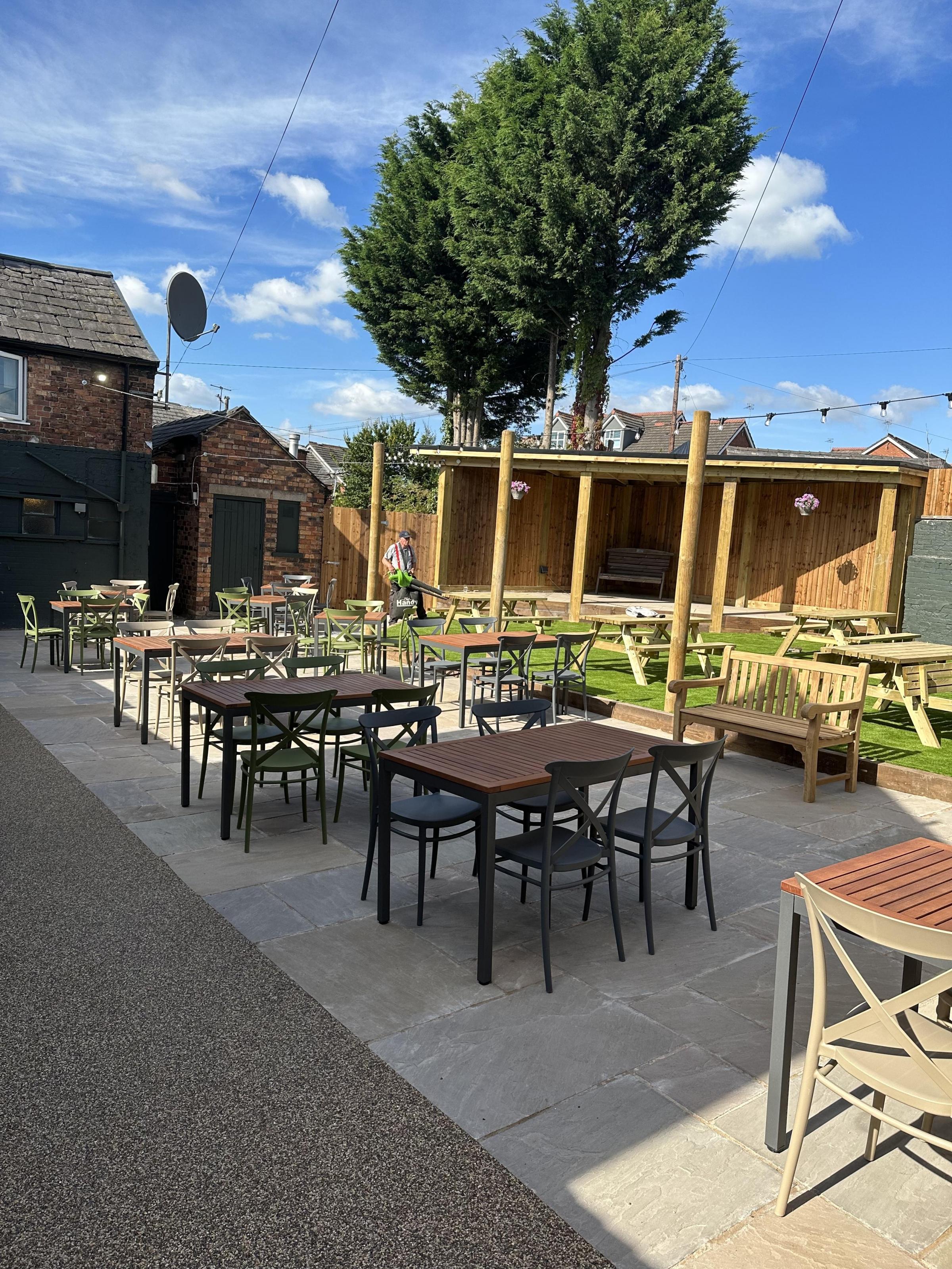 The beer garden is popular with customers wanting a drink in the sunshine
