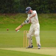 Jonny Wales helped steer Winnington to a big win against Northwich, as wicketkeeper Simon James watches closely