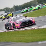 Ian Loggie and his Ram Racing AMG GT3 Mercedes at Donington Park. Picture: Ste McNorton