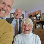 Michael and Garry Petersen with mum Margaret, 87, trying to trace the Weaverham family who looked after her when she was a war evacuee