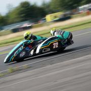 Pete Founds and passenger Jevan Walmsley in action at Croft. Picture by Ste McNorton