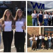 Students receiving their GCSE results