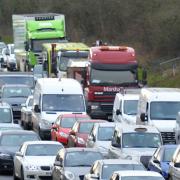 Two miles of congestion and20 minute delays expected
