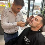Ilham gives actor Michael Parr a classic 1920s cut in preparation for his new film role