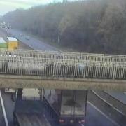 The M6 northbound in Cheshire still closed after a four-vehicle crash. This picture shows congestion last night