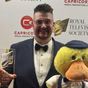 John Junior and Charlie at the Royal Television Society awards in May 2022