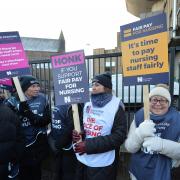 Members of the Royal College of Nursing (RCN) on a picket line