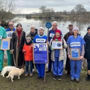 Protesters from Health for Extinction Rebellion at Winsford Flashes