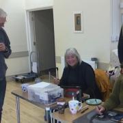 Weaver Vale Art Society members (from left to right): Tony Snowball; Carol Dooley; Lorraine Blundell; Jeff Davies