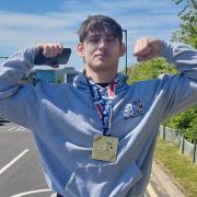 Callum Grassby with his British Open 2023 gold medal